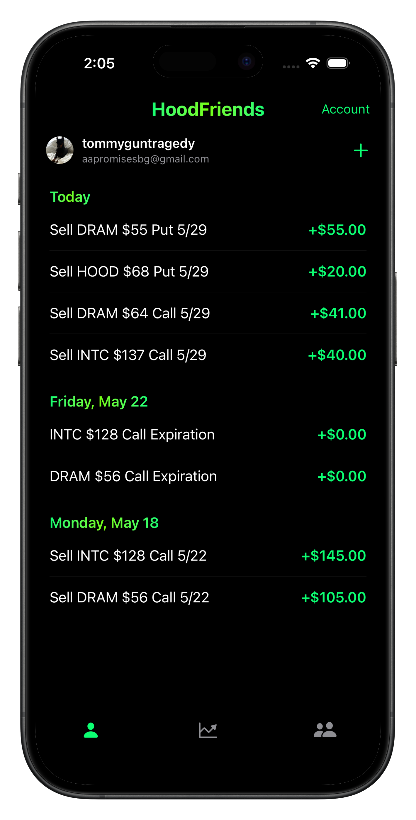 HoodFriends app screenshot